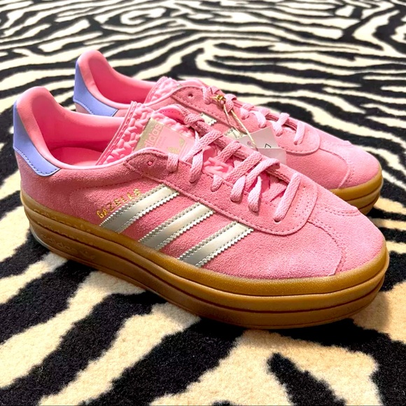 💖📎 Adidas Gazelle Bold True Pink Metallic Silver 📎💖